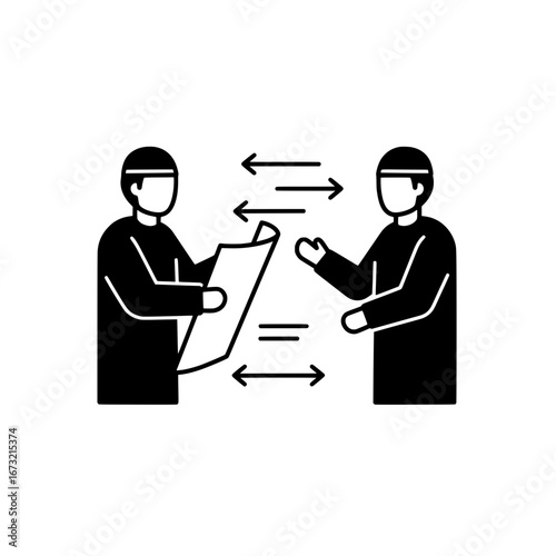 People maintaining social distance with transparent background