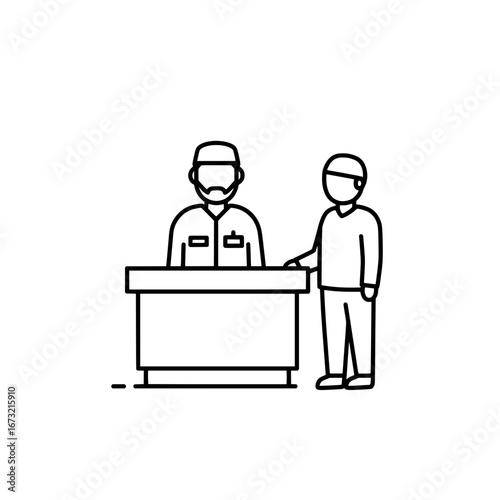 Man and doctor consultation with transparent background