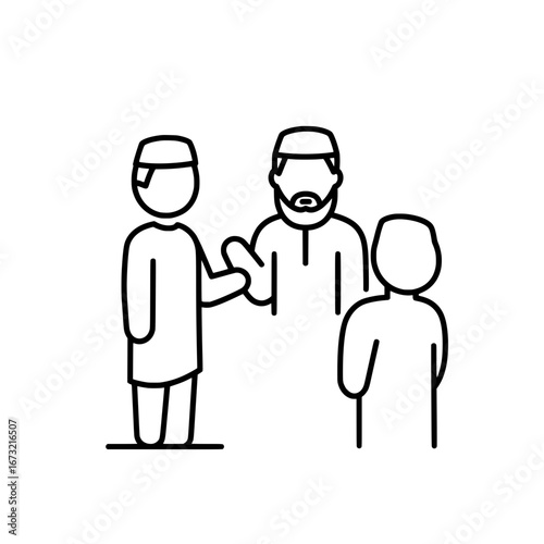 People shaking hands with transparent background