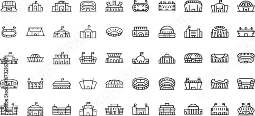 Large Collection of Sports Stadium and Arena Icons