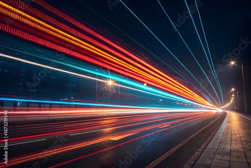 Abstract Long Exposure Light Streaks