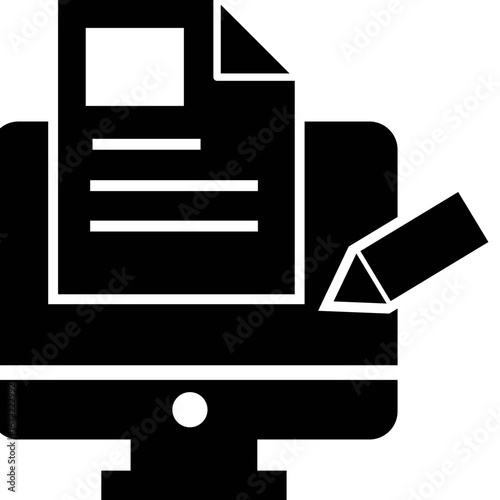 printer icon isolated on white