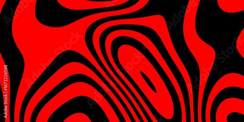 Dynamic red and black liquid swirl pattern loop