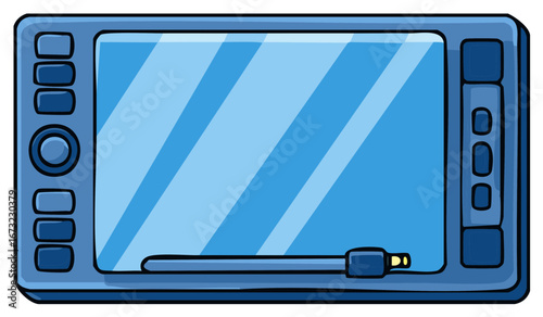 Digital Drawing Tablet with Stylus and Buttons