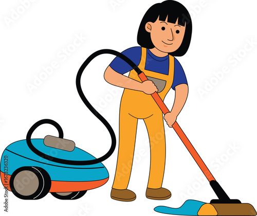 House Cleaner Woman 04.eps