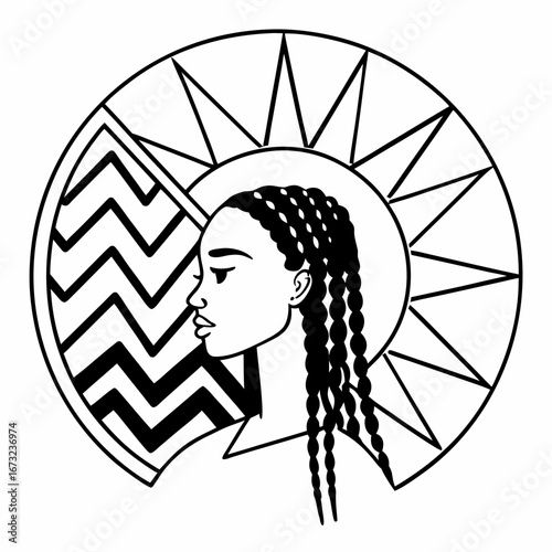 silhouette of an african woman
