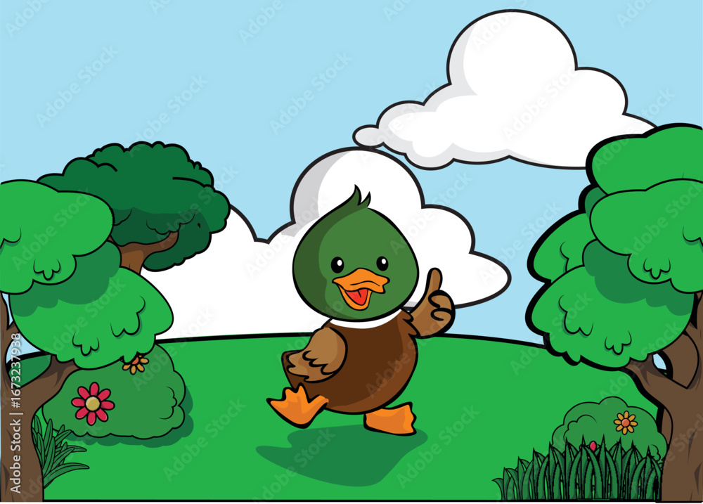 Obraz premium Cute Animal Wallpaper Vector illustration Design