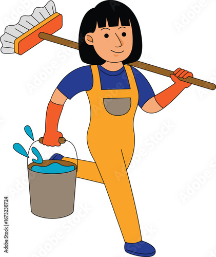 House Cleaner Woman 14.eps