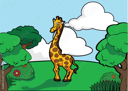 Cute Animal Wallpaper Vector illustration Design
