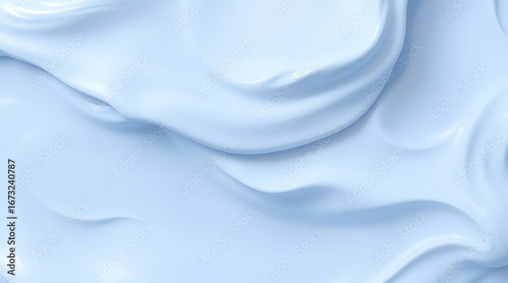 Obraz premium Blue brush paint waves with a flowing liquid texture for a soft, shiny backdrop