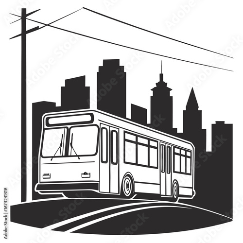 city bus vector