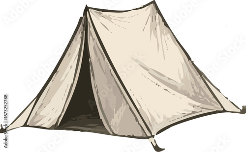 tent on white background