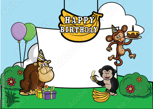Birthday party banner Vector Illustration Design