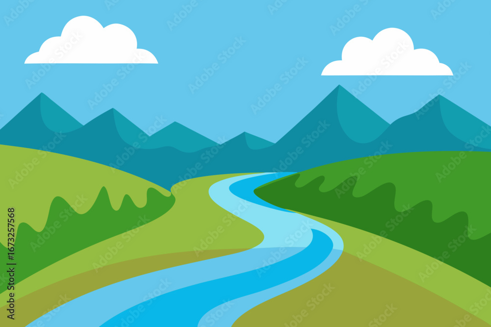 Obraz premium mountain landscape with blue sky