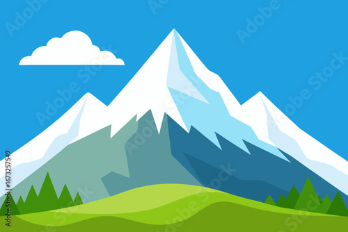 mountain landscape vector illustration