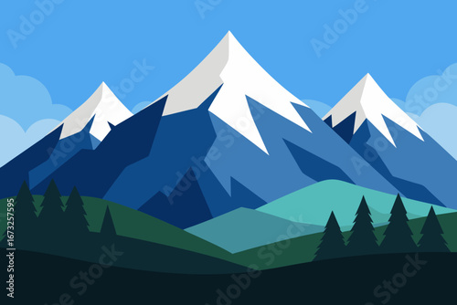 mountain landscape with mountains