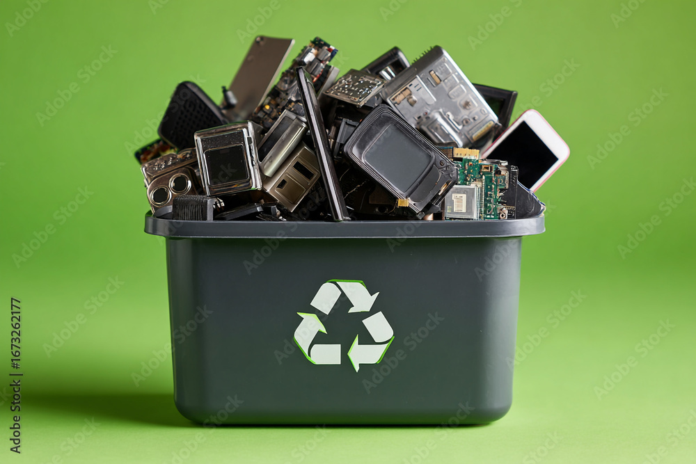 custom made wallpaper toronto digitalElectronic waste in a recycling bin ready for responsible disposal environmental awareness