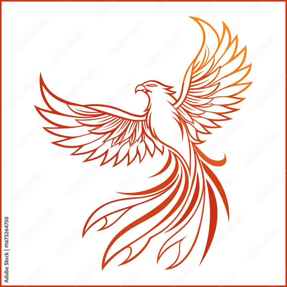 Obraz premium Phoenix logo design template