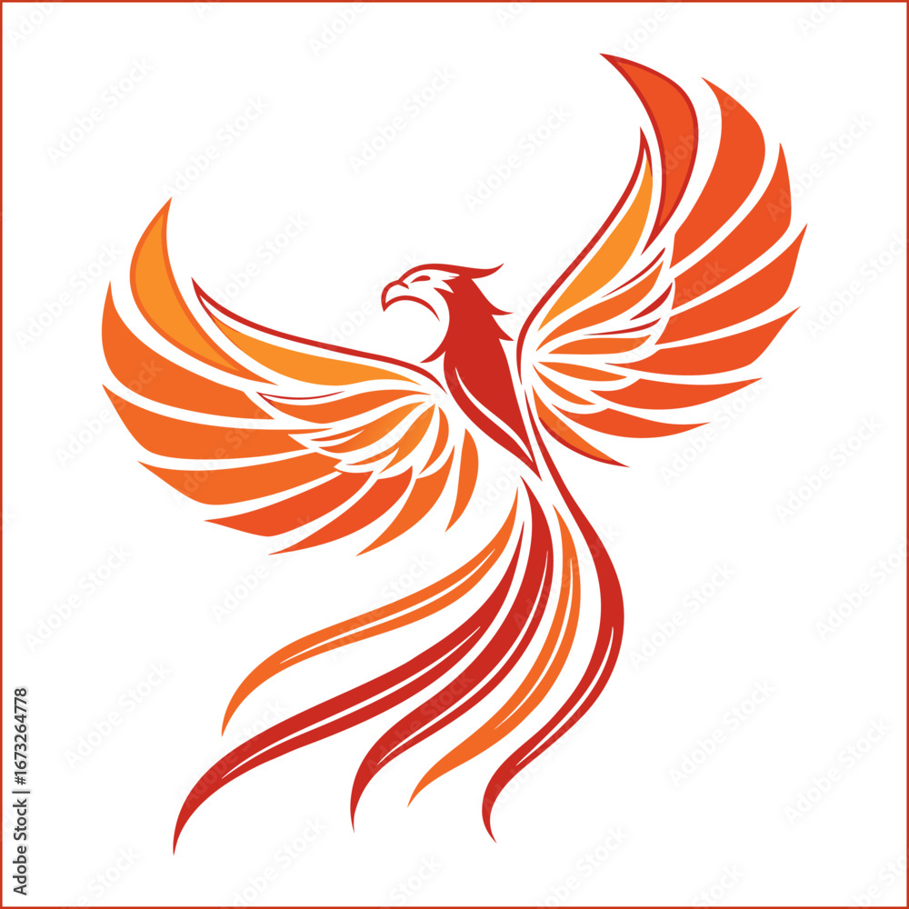 Obraz premium Phoenix logo design template