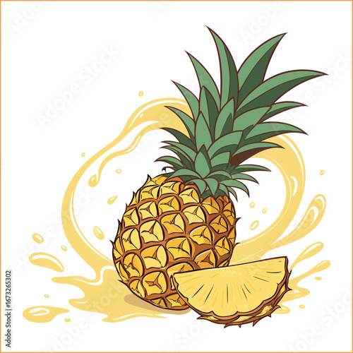 Tropical fruits logos