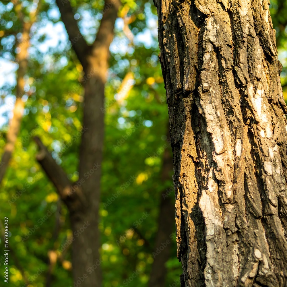 Fototapeta premium Close-up tree trunk in forest