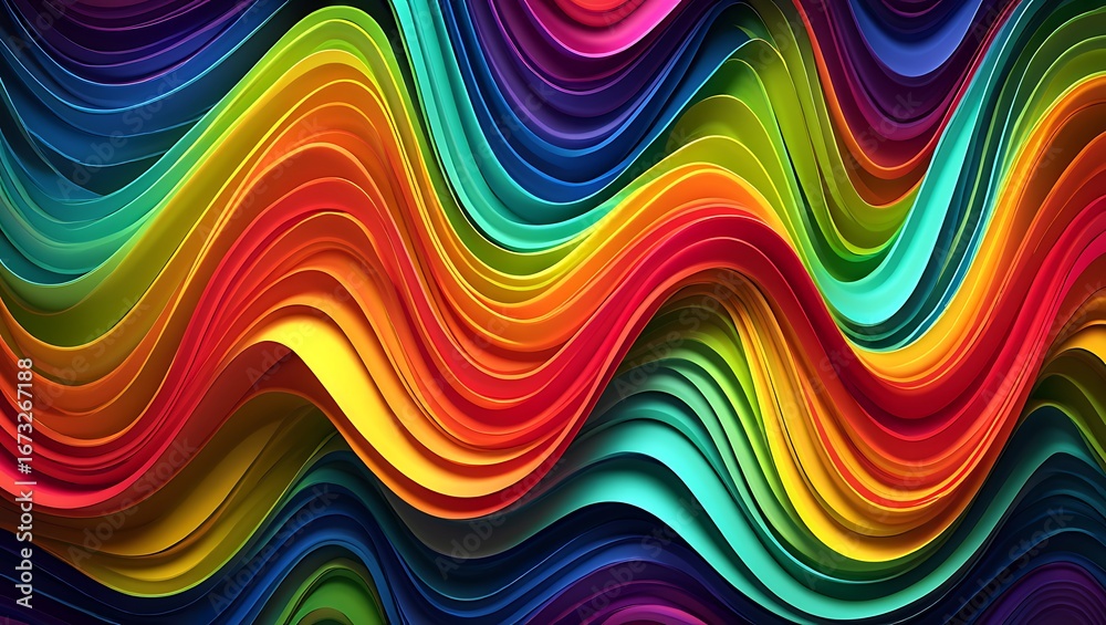 Obraz premium Abstract colorful wave background art