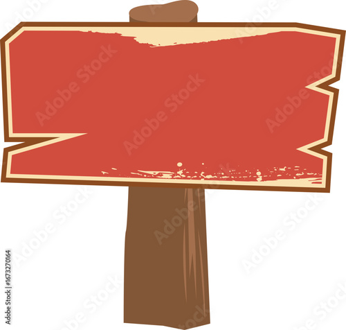 Halloween Wooden Sign Illustration
