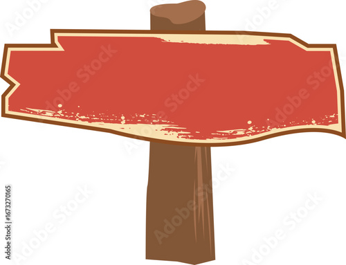 Halloween Wooden Sign Illustration