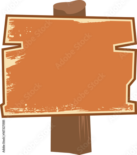 Halloween Wooden Sign Illustration