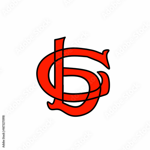 symbol Monogram letter bc