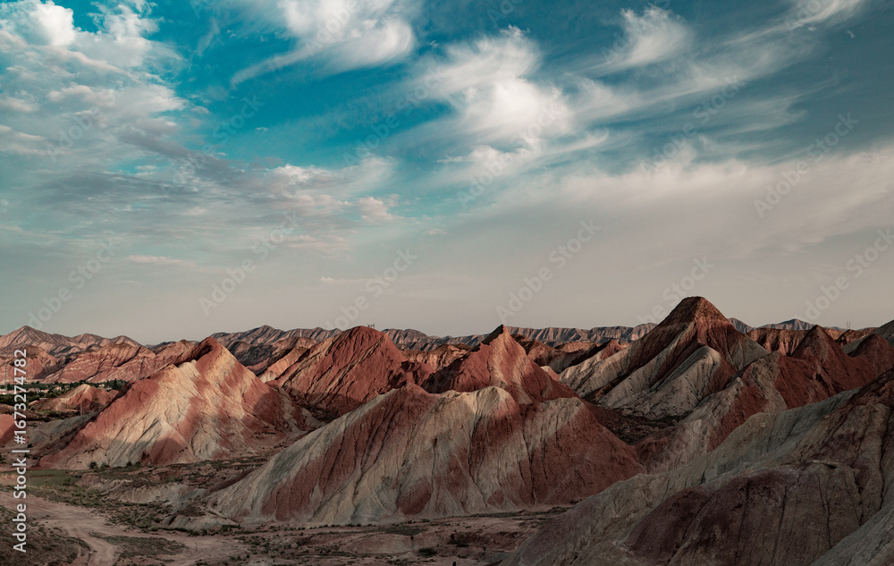 Fototapeta premium Grand Gansu Danxia Landform Geological Photography