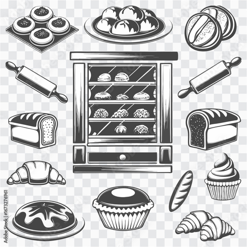 3D Bakery Icon | Bread, Pastry, Dessert & Sweet Food Symbol