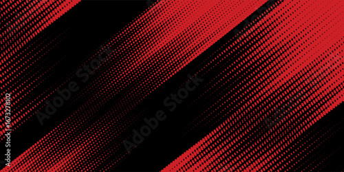 Halftone dots red and dark color gradient grunge texture background. Simple grunge concept.