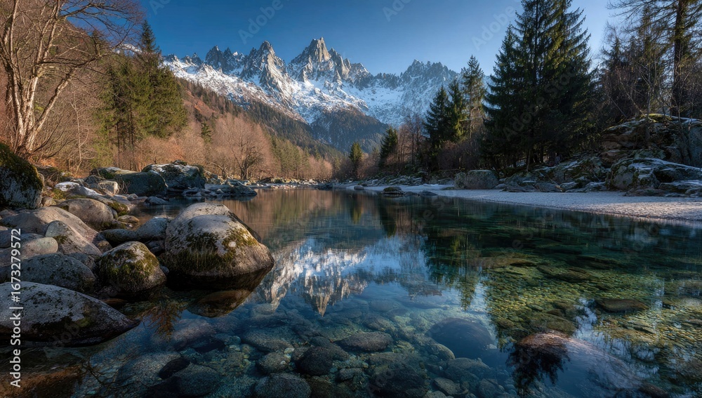 Fototapeta premium Mountain Stream View