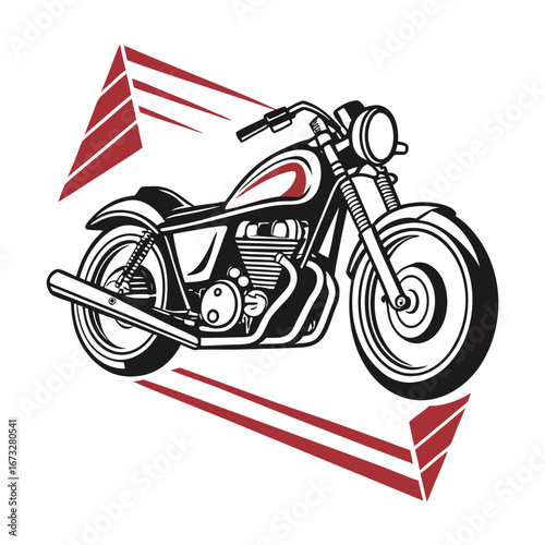 Retro Chopper Motorbike Badge Logo Vector