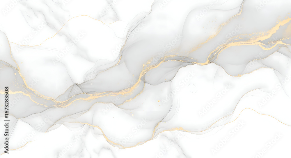 Fototapeta premium white watercolor with gold accents, soft and ethereal, ideal for serene designs, artistic concepts, or subtle visual effects