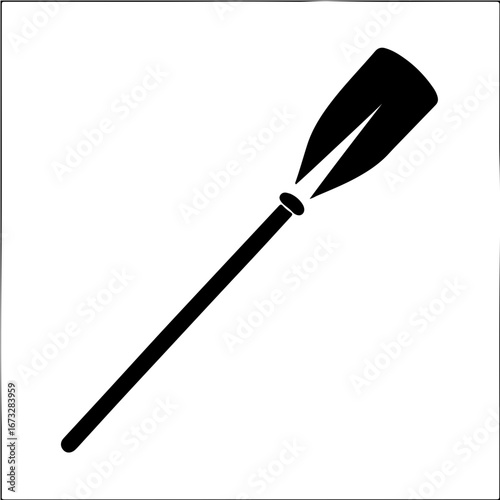 Kayaking Icon. Black and White Water Sports Symbol
This is a minimalist, black and white vector icon of a kayak with a paddle. The design is clean and simple, making it ideal for use in websites