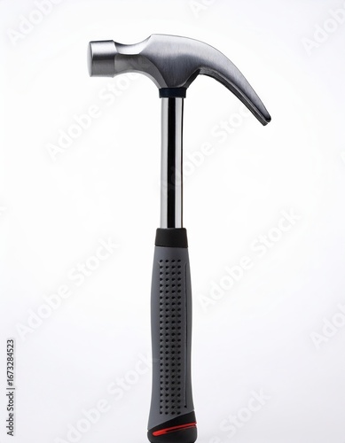 new iron hammer on white background