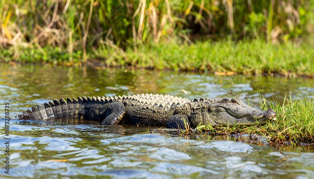Obraz premium Alligator in marsh