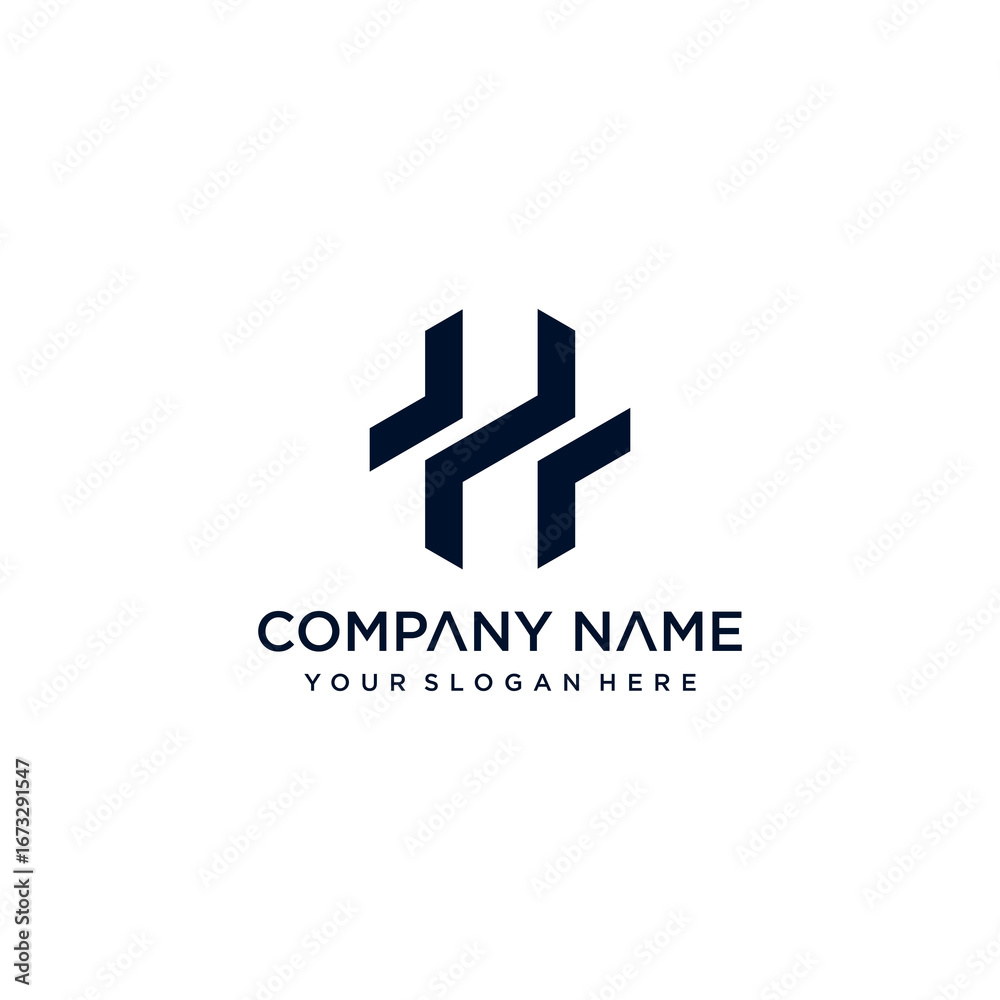 Obraz premium h letter vector logo abstract 