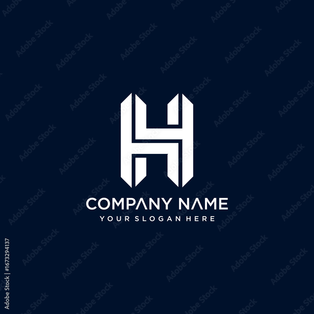 Fototapeta premium h letter vector logo abstract 
