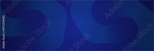 Modern abstract blue background with circular lines. Geometric stripe line art design for poster, brochure, cover, website, header, web banner, presentation, gradient, illustration,  