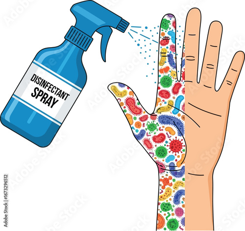 hand holding spray bottle