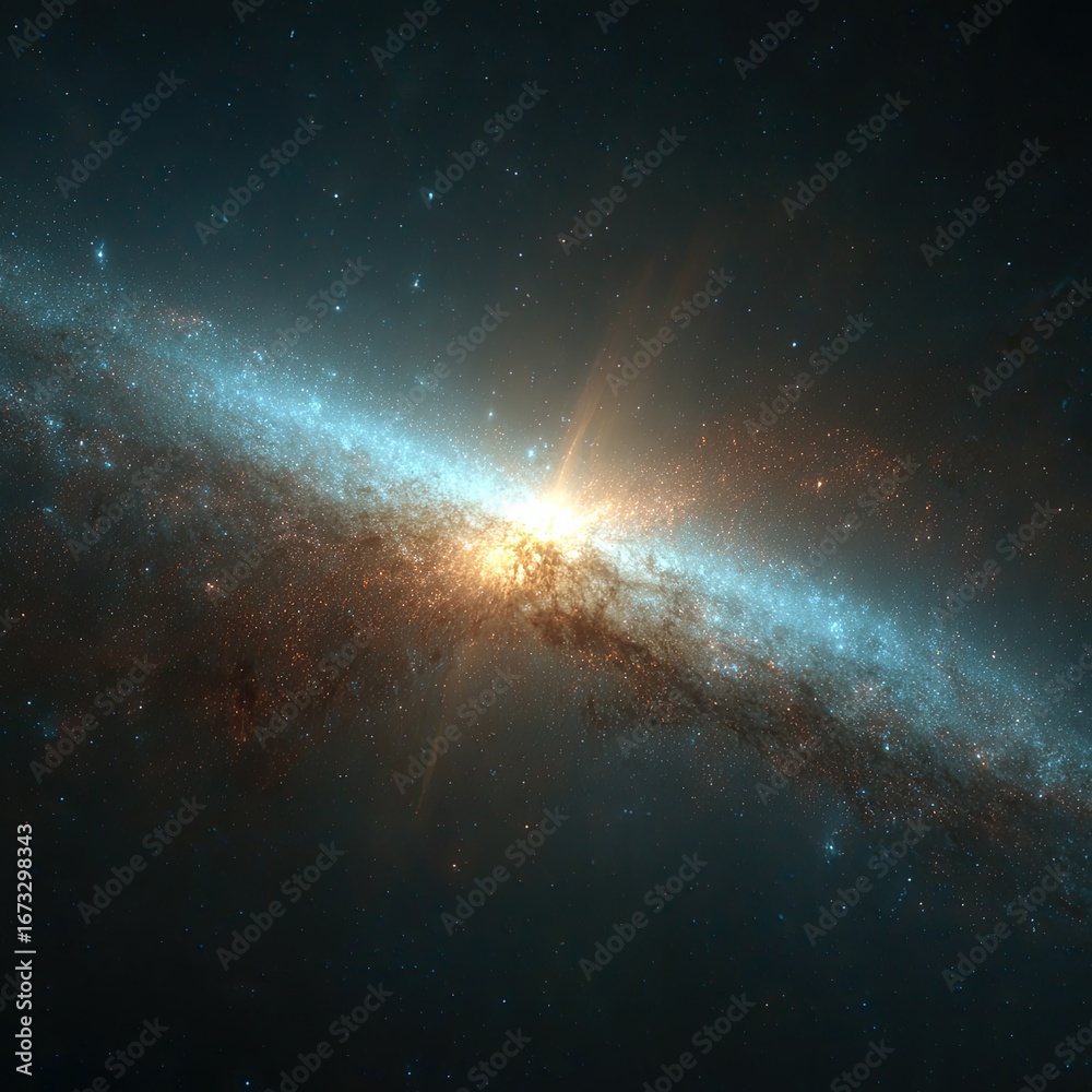 Fototapeta premium Cosmic nebula with bright central star