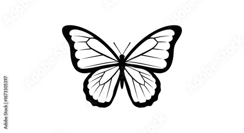 elegant black butterfly illustration nature, insect, wings, monochrome design graphic
