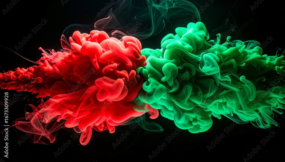 Obraz premium Abstract smoke on black background. color clouds. 
