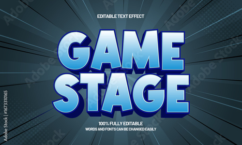 game stage editable text effect for game