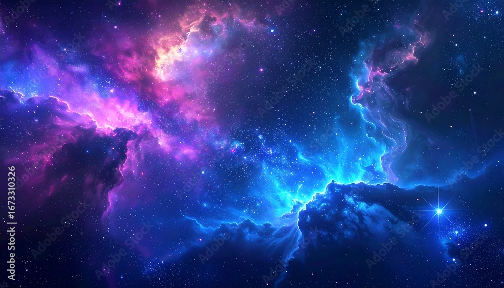 Fototapeta premium Cosmic nebulae, vibrant colors