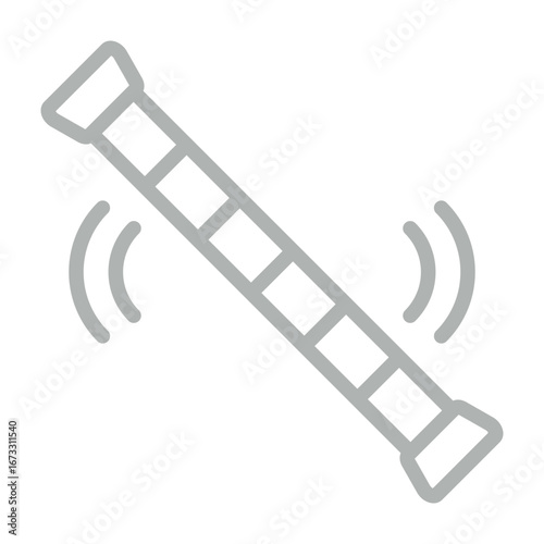 Majorette Vector Line Grey Icon Design