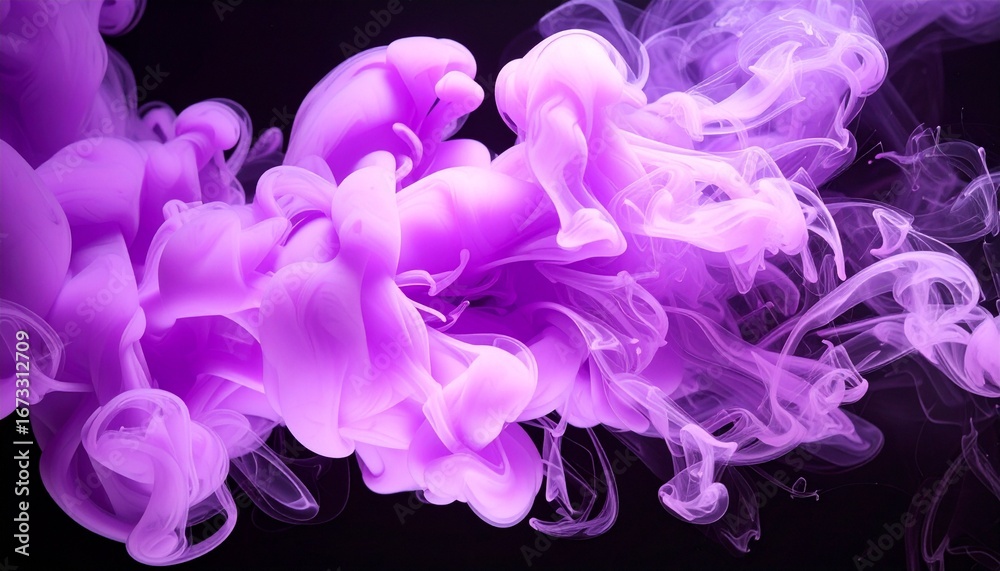 Fototapeta premium Abstract smoke on black background. color clouds. 